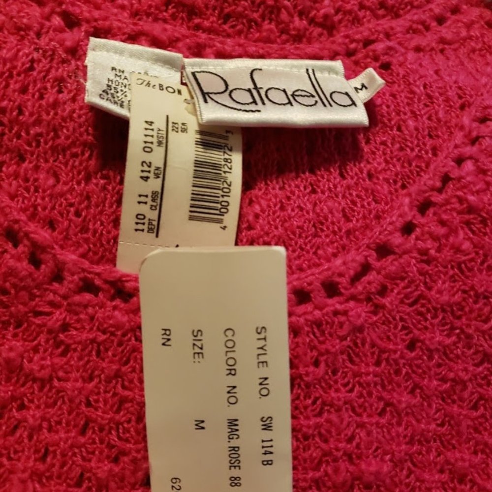 NWT Rafaella sz medium Lightweight Pink Sleeveless sweater - Picture 3 of 4